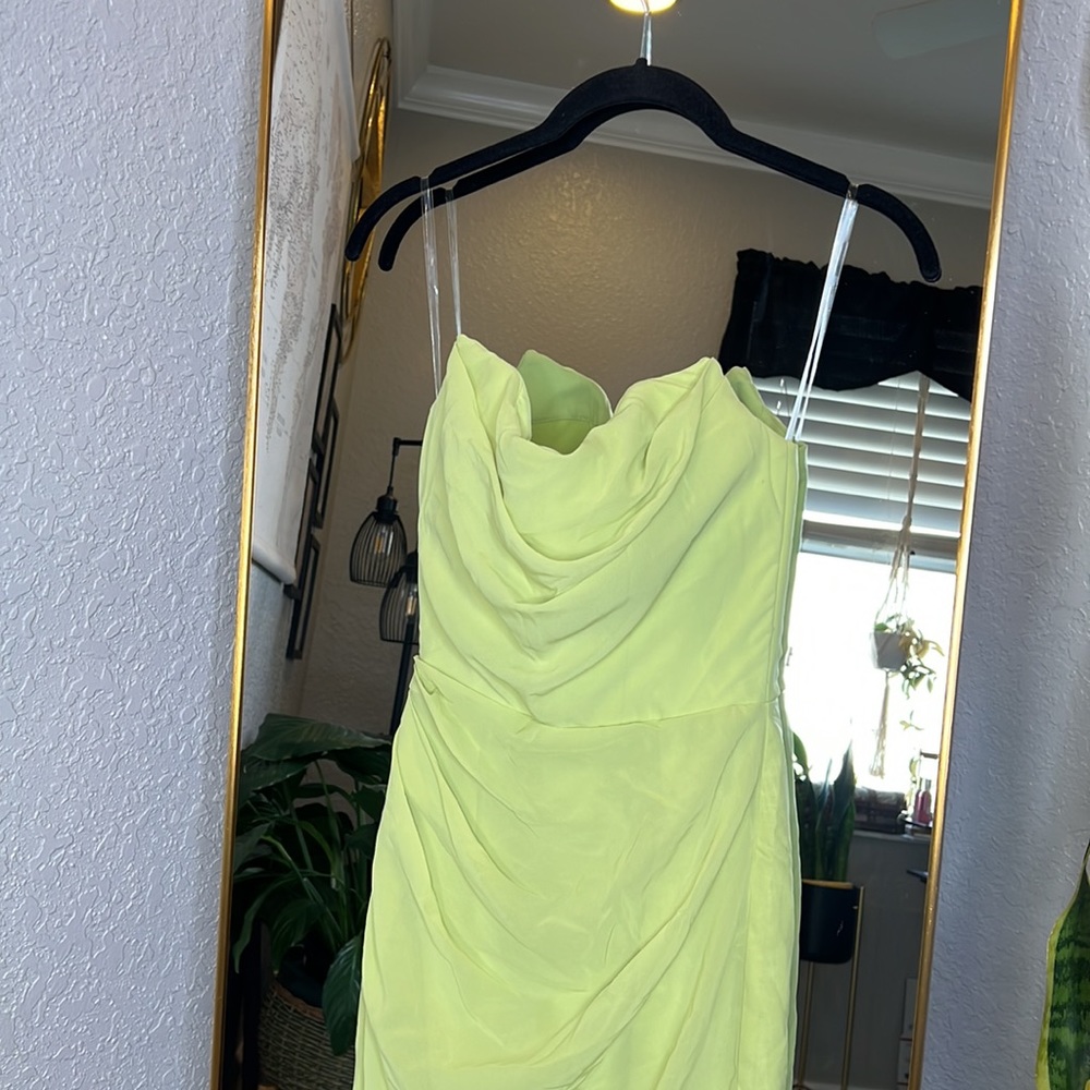 House of CB Adrienne Lime Green Strapless Dress NWOT - Picture 7 of 12